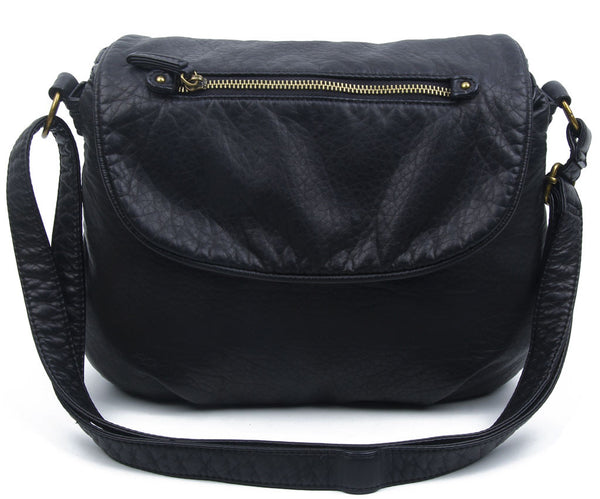 The Large Bonnie Saddle Crossbody - Black – Ampere Creations