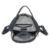 Sirena Sustainable Vegan Leather Simply and Modern Backpack - Navy Blue