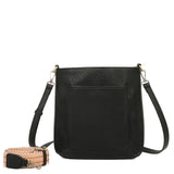 Zara Vegan Leather Multi Interchangeable Strap Crossbody - Black