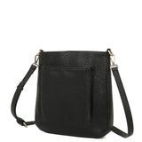 Zara Vegan Leather Multi Interchangeable Strap Crossbody - Black