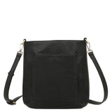 Zara Vegan Leather Multi Interchangeable Strap Crossbody - Black