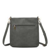 Zara Vegan Leather Multi Interchangeable Strap Crossbody - Dark Grey