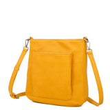 Zara Vegan Leather Multi Interchangeable Strap Crossbody - Mustard