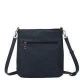 Zara Vegan Leather Multi Interchangeable Strap Crossbody - Navy Blue