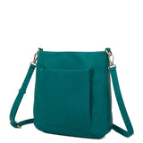 Zara Vegan Leather Multi Interchangeable Strap Crossbody - Teal