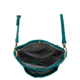 Zara Vegan Leather Multi Interchangeable Strap Crossbody - Teal