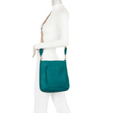 Zara Vegan Leather Multi Interchangeable Strap Crossbody - Teal