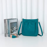 Zara Vegan Leather Multi Interchangeable Strap Crossbody - Teal