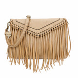 Dallas Fringe Crossbody Bag - Tan