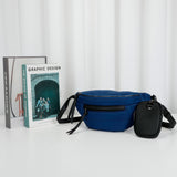 Lilian Sustainable Nylon Puffer Fashionable Belt and Bum Bag - Blue