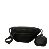 Lilian Sustainable Nylon Puffer Fashionable Belt and Bum Bag - Black