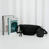 Lilian Sustainable Nylon Puffer Fashionable Belt and Bum Bag - Black