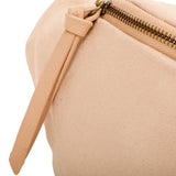 Jody Vegan Leather Faux Suede Fashionable Belt and Bum Bag - Cream