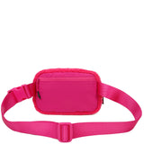 Billie's Fuzzy Faux Fur Nylon Bum Fanny Bag - Hot Pink