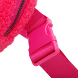 Billie's Fuzzy Faux Fur Nylon Bum Fanny Bag - Hot Pink