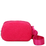 Billie's Fuzzy Faux Fur Nylon Bum Fanny Bag - Hot Pink