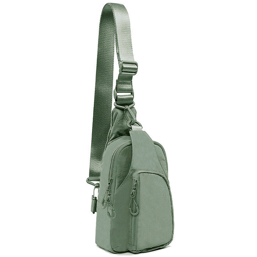 Julie's Nylon Sporty Crossbody Sling Bag - Bean Green