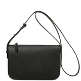 Poppy Biodegradable Vegan Leather Single Zip Crossbody - Black