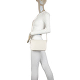 Poppy Biodegradable Vegan Leather Single Zip Crossbody - Cream