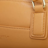 Ivy Biodegradable Vegan Leather Credit Card Zipper Satchel - Tan