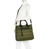 Zuma Sustainable Vegan Leather Puffer Tote Convertible Bag - Green