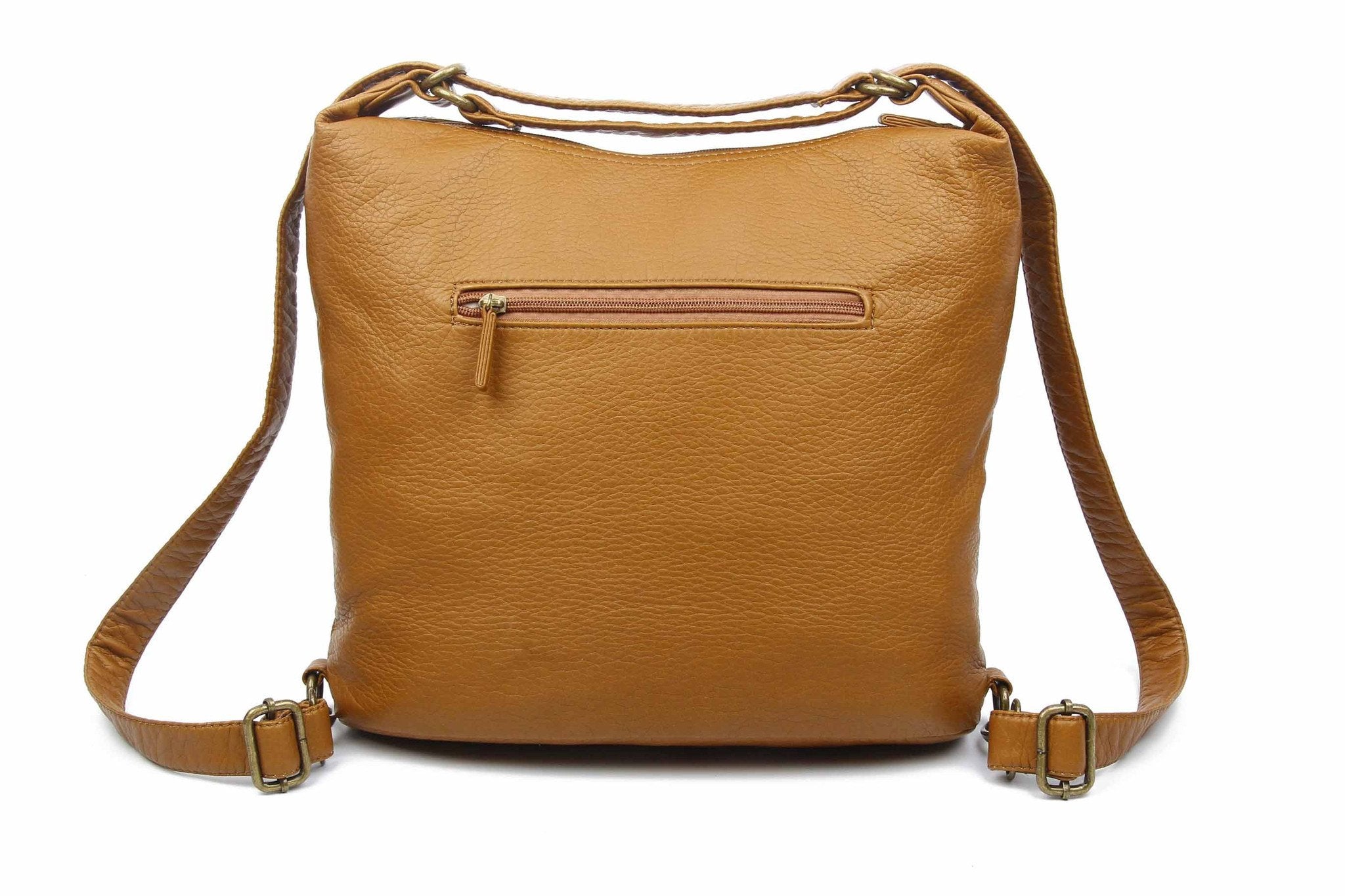 Convertible Crossbody Backpack - Light Brown