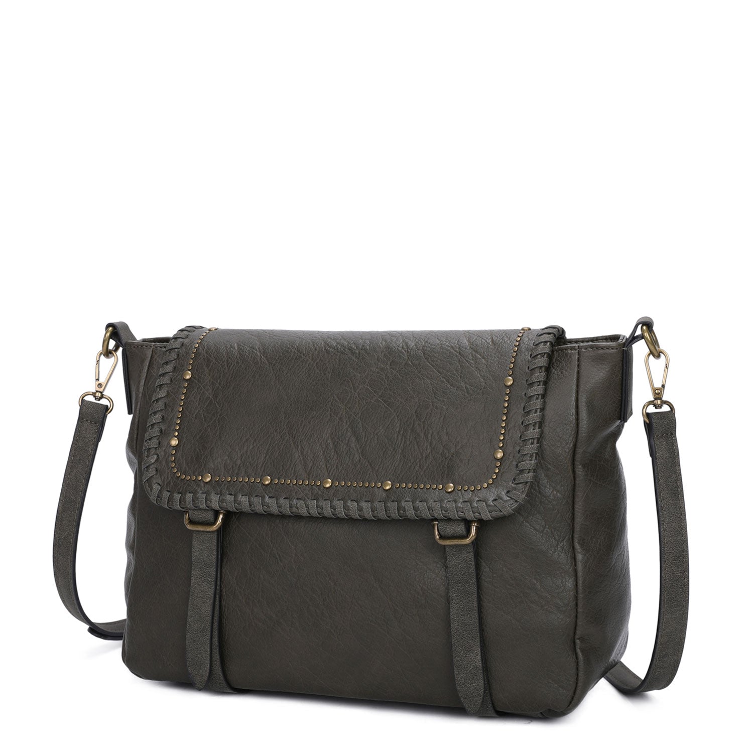 Kelsea Messenger Crossbody - Army Green – Ampere Creations