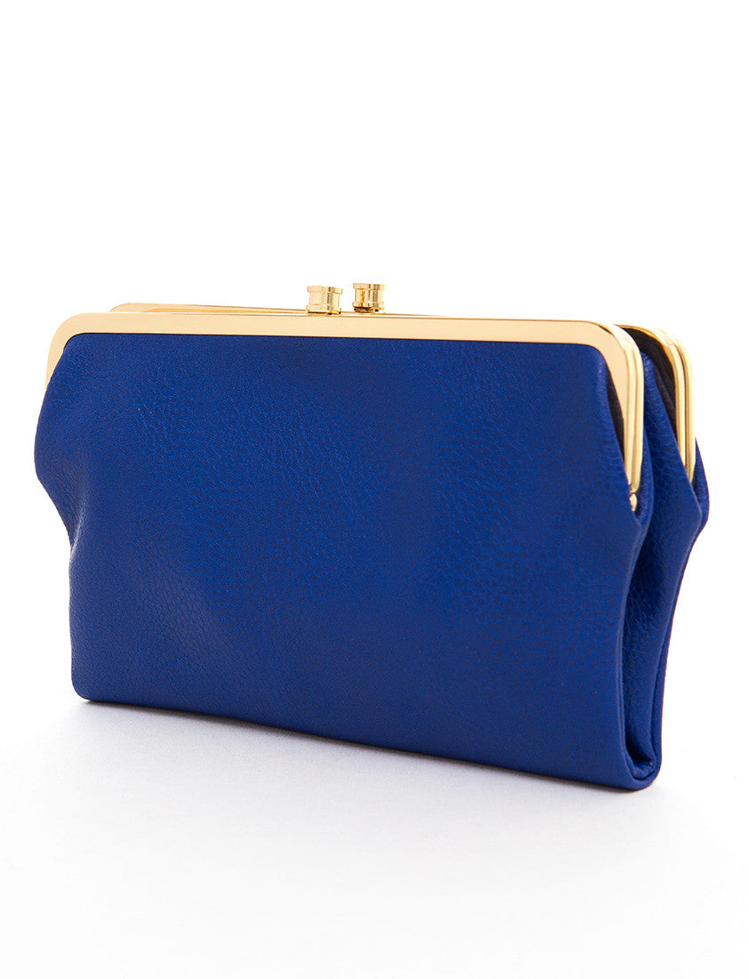 Navy Blue and Gold Clutch