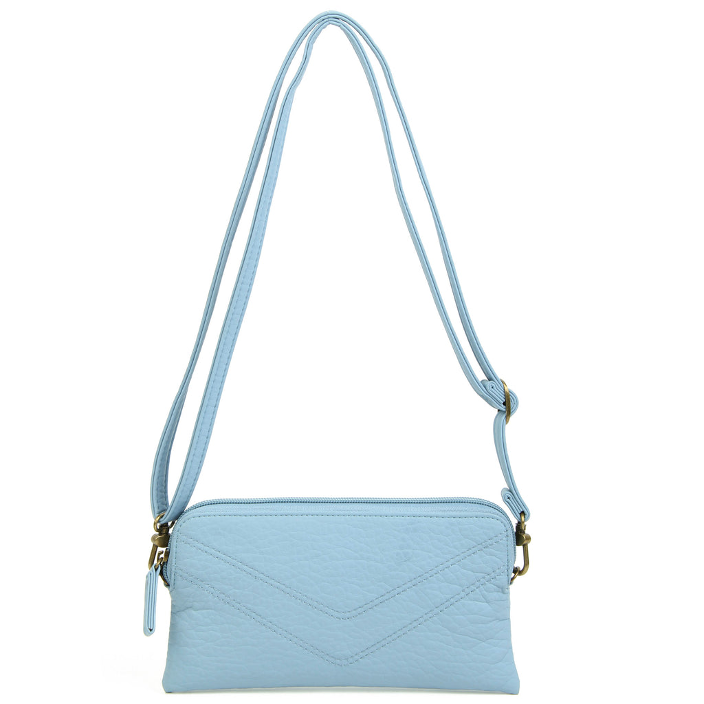 The Samantha Wallet Crossbody - Baby Blue – Ampere Creations